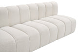 Arc Boucle Fabric 8pc. Sectional Cream from Meridian - Luna Furniture