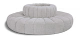 Arc Boucle Fabric 8pc. Sectional Grey from Meridian - Luna Furniture