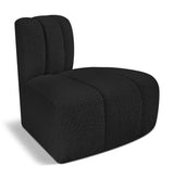 Arc Boucle Fabric Modular Chair Black from Meridian - Luna Furniture