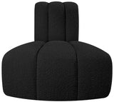 Arc Boucle Fabric Modular Chair Black from Meridian - Luna Furniture