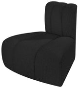 Arc Boucle Fabric Modular Chair Black from Meridian - Luna Furniture