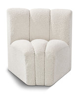 Arc Boucle Fabric Modular Chair Cream from Meridian - Luna Furniture