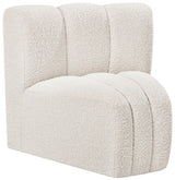 Arc Boucle Fabric Modular Chair Cream from Meridian - Luna Furniture