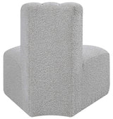 Arc Boucle Fabric Modular Chair Grey from Meridian - Luna Furniture