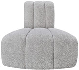 Arc Boucle Fabric Modular Chair Grey from Meridian - Luna Furniture