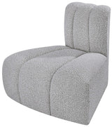 Arc Boucle Fabric Modular Chair Grey from Meridian - Luna Furniture