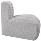 Arc Boucle Fabric Modular Chair Grey from Meridian - Luna Furniture