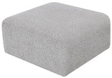 Arc Boucle Fabric Ottoman Grey from Meridian - Luna Furniture