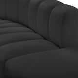 Arc Faux Leather 2pc. Sectional Black from Meridian - Luna Furniture