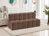 Arc Faux Leather 2pc. Sectional Brown from Meridian - Luna Furniture