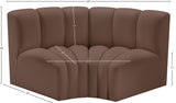 Arc Faux Leather 2pc. Sectional Brown from Meridian - Luna Furniture