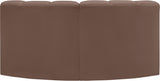 Arc Faux Leather 2pc. Sectional Brown from Meridian - Luna Furniture