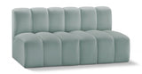 Arc Faux Leather 2pc. Sectional Mint from Meridian - Luna Furniture