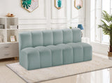 Arc Faux Leather 2pc. Sectional Mint from Meridian - Luna Furniture