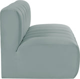 Arc Faux Leather 2pc. Sectional Mint from Meridian - Luna Furniture