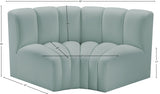 Arc Faux Leather 2pc. Sectional Mint from Meridian - Luna Furniture