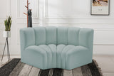 Arc Faux Leather 2pc. Sectional Mint from Meridian - Luna Furniture