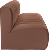 Arc Faux Leather 3pc. Sectional Cognac from Meridian - Luna Furniture