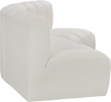 Arc Faux Leather 3pc. Sectional Cream from Meridian - Luna Furniture