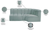 Arc Faux Leather 3pc. Sectional Mint from Meridian - Luna Furniture