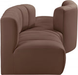 Arc Faux Leather 4pc. Sectional Brown from Meridian - Luna Furniture