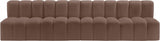 Arc Faux Leather 4pc. Sectional Brown from Meridian - Luna Furniture