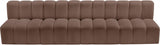 Arc Faux Leather 4pc. Sectional Brown from Meridian - Luna Furniture