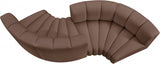 Arc Faux Leather 4pc. Sectional Brown from Meridian - Luna Furniture