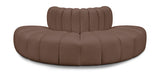 Arc Faux Leather 4pc. Sectional Brown from Meridian - Luna Furniture