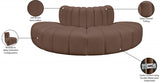 Arc Faux Leather 4pc. Sectional Brown from Meridian - Luna Furniture