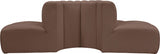 Arc Faux Leather 4pc. Sectional Brown from Meridian - Luna Furniture