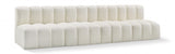 Arc Faux Leather 4pc. Sectional Cream from Meridian - Luna Furniture