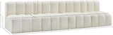 Arc Faux Leather 4pc. Sectional Cream from Meridian - Luna Furniture