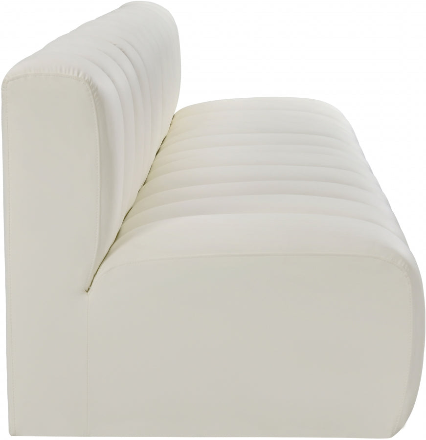 Arc Faux Leather 4pc. Sectional Cream from Meridian - Luna Furniture