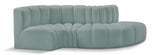 Arc Faux Leather 4pc. Sectional Mint from Meridian - Luna Furniture