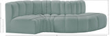 Arc Faux Leather 4pc. Sectional Mint from Meridian - Luna Furniture