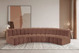 Arc Faux Leather 5pc. Sectional Cognac from Meridian - Luna Furniture