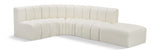 Arc Faux Leather 5pc. Sectional Cream from Meridian - Luna Furniture