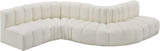 Arc Faux Leather 6pc. Sectional Cream from Meridian - Luna Furniture