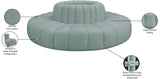 Arc Faux Leather Fabric 8pc. Sectional Mint from Meridian - Luna Furniture