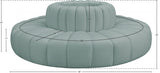 Arc Faux Leather Fabric 8pc. Sectional Mint from Meridian - Luna Furniture