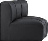 Arc Faux Leather Modular Chair Black from Meridian - Luna Furniture