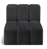 Arc Faux Leather Modular Chair Black from Meridian - Luna Furniture