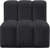 Arc Faux Leather Modular Chair Black from Meridian - Luna Furniture