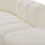 Arc Faux Leather Modular Chair Cream - 101Cream-CC - Luna Furniture