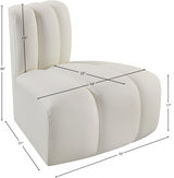 Arc Faux Leather Modular Chair Cream from Meridian - Luna Furniture