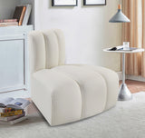 Arc Faux Leather Modular Chair Cream from Meridian - Luna Furniture