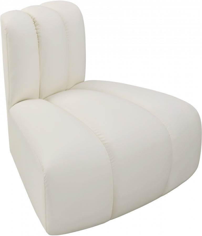 Arc Faux Leather Modular Chair Cream from Meridian - Luna Furniture