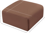 Arc Faux Leather Ottoman Cognac from Meridian - Luna Furniture