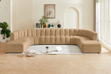 Arc Velvet 10pc. Sectional Camel from Meridian - Luna Furniture